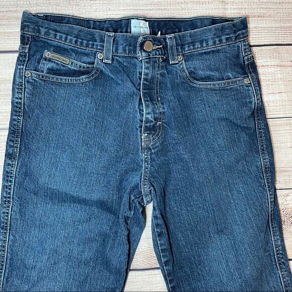 CALVIN KLEIN ICONIC STRAIGHT CUT BLUE JEANS 12 - Picture 1 of 7